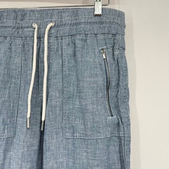 Athleta Cabo Linen Jogger Light Blue Women's 6 Comfy Athletic Beach Coastal - Picture 5 of 9